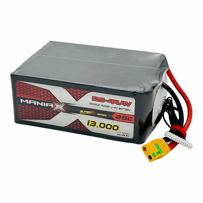 ManiaX Normal Lipo 12S-44.4V 10,000mAh 25C (brick) Drone & UAV Battery suppliers