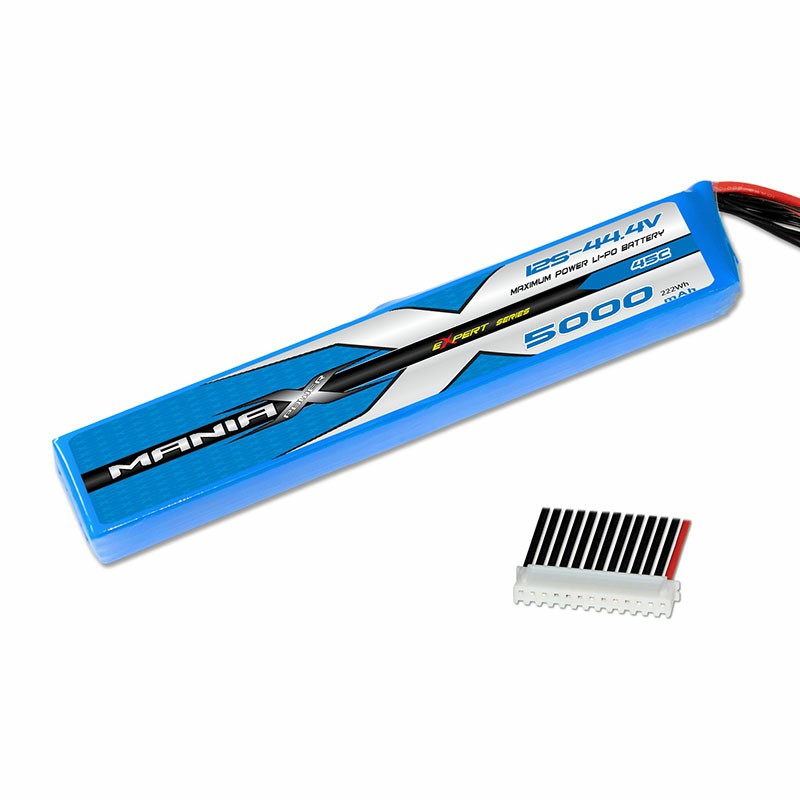 12S-44.4V 5000mAh 45C Rod-shaped Lithium Polymer Batteries