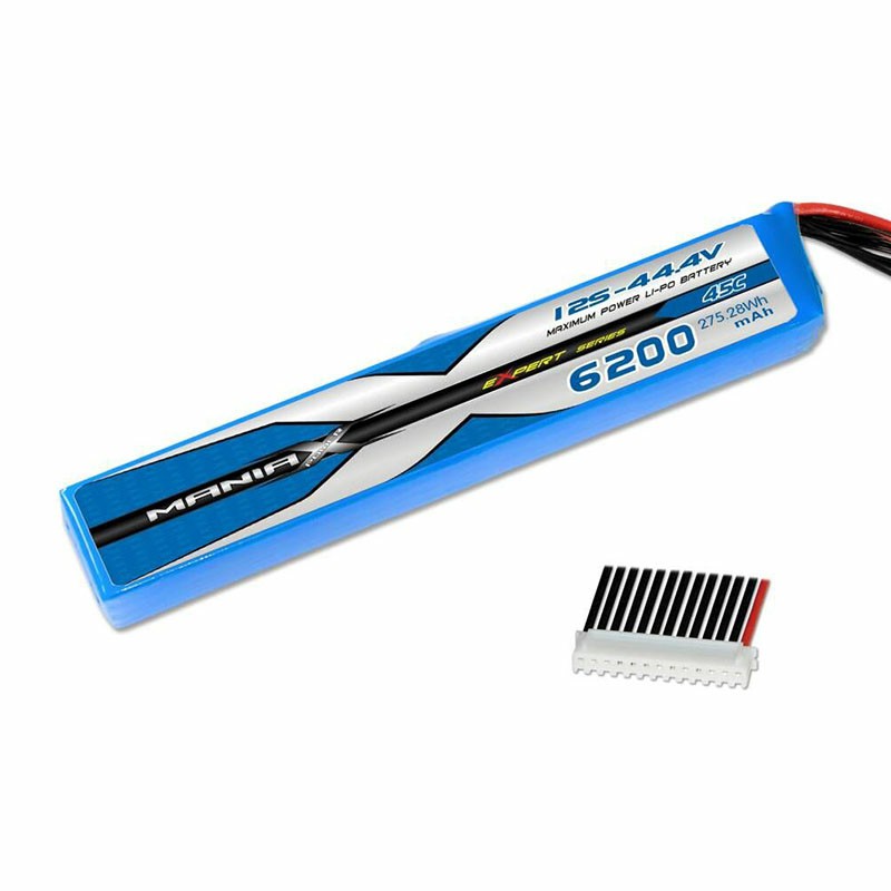12S-44.4V 6200mAH 45C Stick Pack Lipo Battery