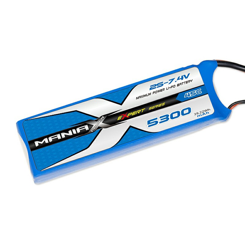 2S-7.4V 5300mAh 45C RX Lipo Battery