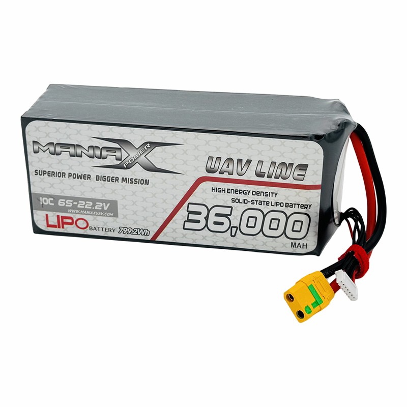 ManiaX Solid-State Lipo 6S-22,2V 36,000mAH 10C Drone & UAV Battery