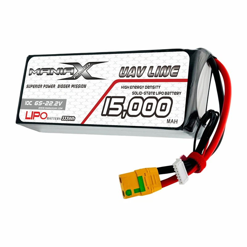 ManiaX Solid-State Lipo 6S-22.2V 15,000mAH 10C Drone & UAV Battery
