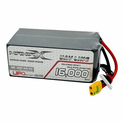 ManiaX Solid-State Lipo 12S-44.4V 16,000mAH 10C Drone & UAV Battery