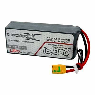 ManiaX Solid-State Lipo 6S-22,2V 16,000mAH 10C Drone & UAV Battery