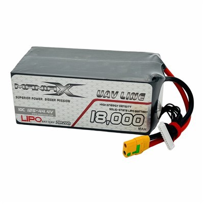 ManiaX Solid-State Lipo 12S-44.4V 18,000mAH 10C Drone & UAV Battery