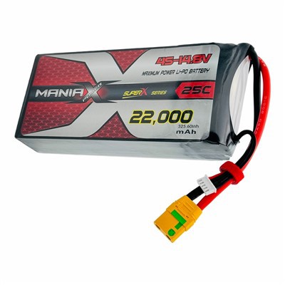 ManiaX Normal Lipo 4S-14.8V 22,000mAh 25C Drone & UAV Battery