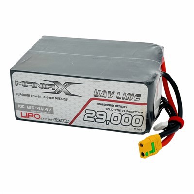 ManiaX Solid-State Lipo 12S-44.4V 29,000mAH 10C Drone & UAV Battery