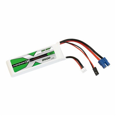 2S-7.4V 2500mAh 5C RX Lipo Battery