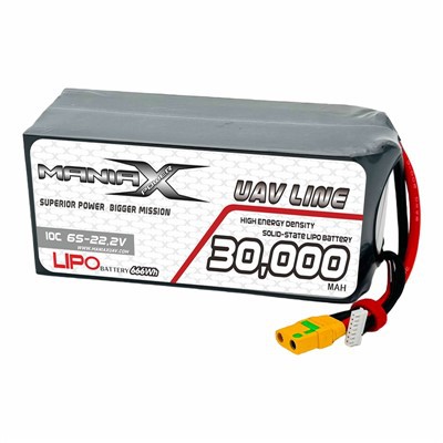 ManiaX Solid-State Lipo 6S-22.2V 30,000mAh 10C Drone & UAV Battery