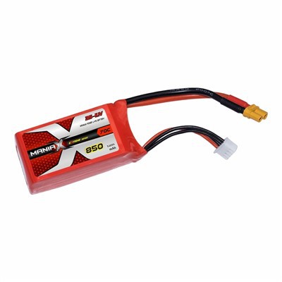 3S-11.1V 850mAh 70C Lipo Battery