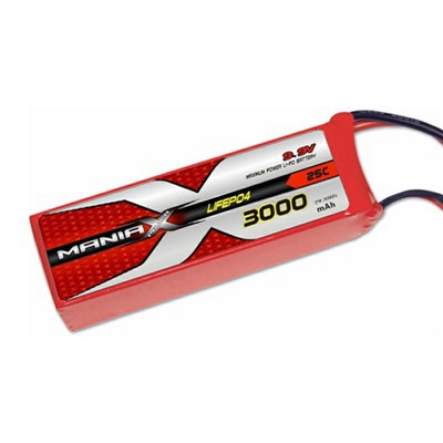 3S-9.9V 3000mAh 25C LiFePO4 Battery