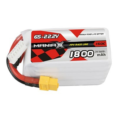 6S-22.2V 1800mAh 150C FPV Racing Lipo Battery