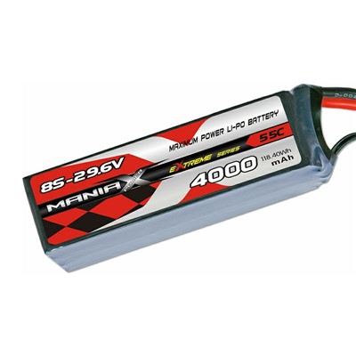 8S-29.6V 4000mAh 55C Lipo Battery