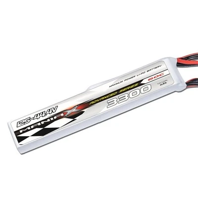 ManiaX 12S-44.4V 3300mAh 60C -stick Lipo Battery