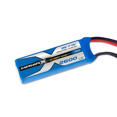 ManiaX 2S-7.4V 2600mAh 45C RX Lipo Battery