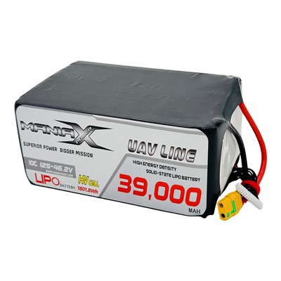 ManiaX Solid-state HV LiPo 12S-46.2V 39,000mAh 10C Drone & UAV Battery