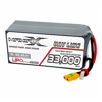 400Wh/Kg Solid-State Lipo 6S-22.2V 33,000mAh 5C Drone/ UAV/eVTOL/Multi-Rotors Battery