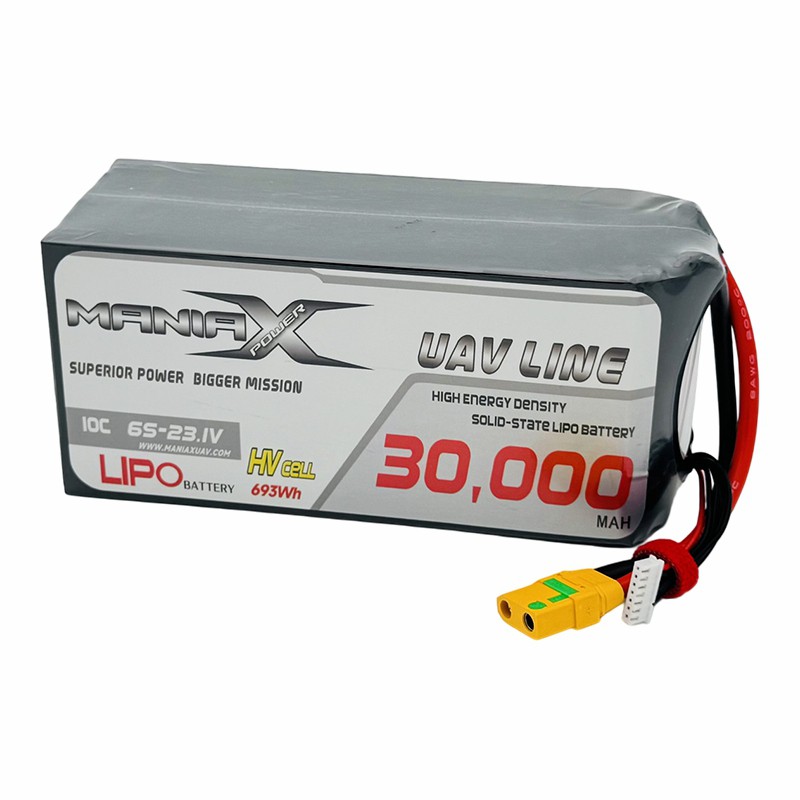 ManiaX Solid-state HV LiPo 6S-23.1V 30,000mAh 10C Drone & UAV Battery