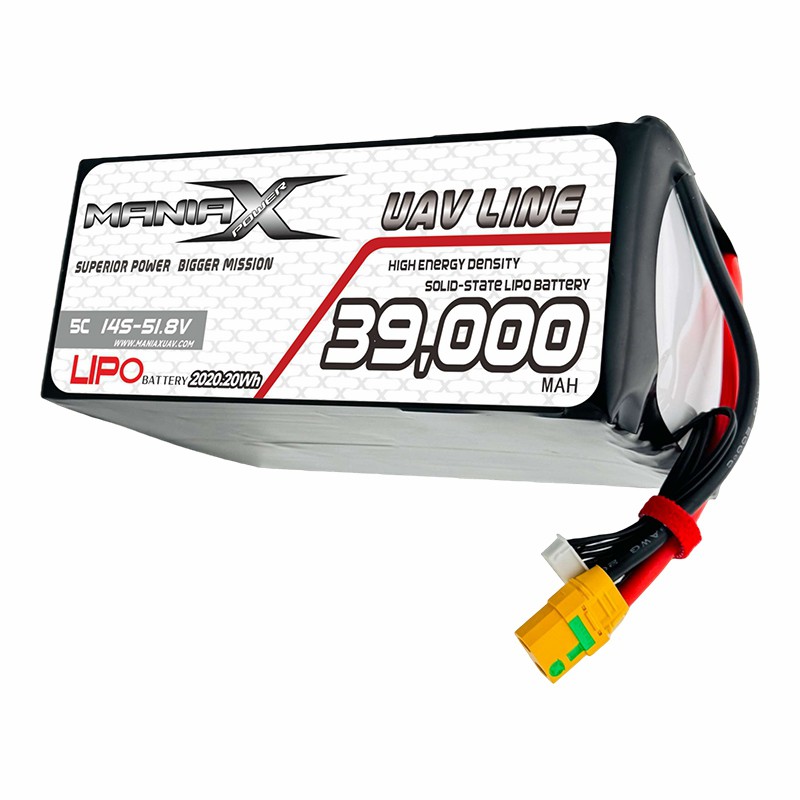 400Wh/Kg Solid-State Lipo 14S-51.8V 39,000mAh 5C Drone/ UAV/eVTOL/Multi-Rotors Battery